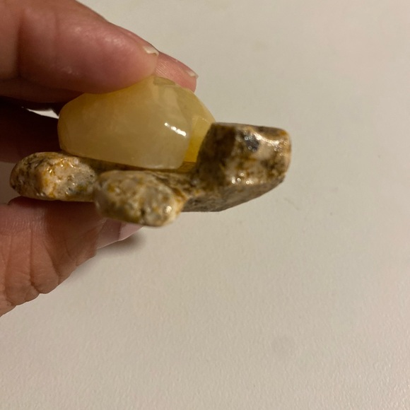 Polished Yellow Stone Turtle Figurine - Picture 5 of 7
